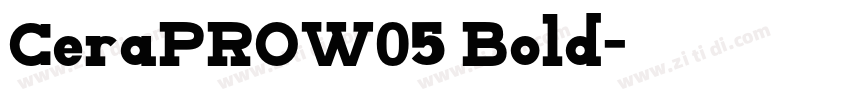 CeraPROW05 Bold字体转换
